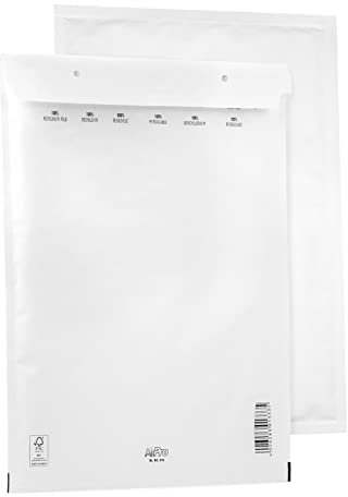 Bantex Satz mit 100 Luftpolsterumschläge Polsterumschlag Versandtaschen H8 (290 x 370 mm) 18/H, Weiß, Briefumschläge, Luftpolster Umschläge Taschen mit Selbstklebeverschluss