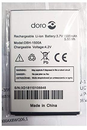 Mr. Gadget's Solutions Véritable Batterie Li-ION Rechargeable 3,7 V 1500 mAh 5,55 Wh DBH-1500A pour Doro 810
