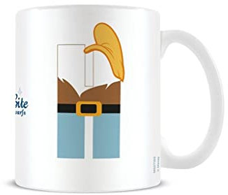 Disney Alphabet Personalised Mug (H for Happy Design) 11oz Ceramic Coffee Mug in Presentation Disney Gift Box - Official Merchandise, Brown,White