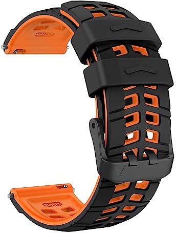 OVERSTEP Kompatibel mit Vivoactive 4, Venu 2 Armband, 22mm Ersatzarmband aus weichem Silikon für Forerunner 255/255 Music/Forerunner 265/Samsung Gear S3 Frontier/Galaxy Watch 46mm