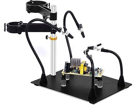 LEAHY The third hand Magnetic Flexible Third Hand Soldering Tool Heat Gun Holder PCB Welding Repair Helping Hands Workshop Station (Color : N-AGR8-BK9)