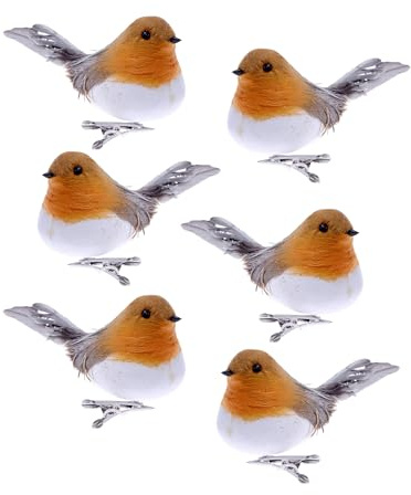 Corsage Creations - Fat Cotton Robin On Clip - Natural (6 pieces per pk)