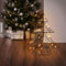 ECD Germany LED Deko Baum Weihnachten mit 30 warmweißen LEDs, 40 cm hoch, Metall, Schwarz, Weihnachtsbaum mit Beleuchtung & Timer, Innen, batteriebetrieben, Lichterbaum Tanne stehend Weihnachtsdeko