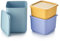 Tupperware Essentials Boîtes carrées empilables – Stockage des aliments – Durable et réutilisable – Gardez vos aliments frais – Facile à empiler – Boîte à déjeuner portable – Couvercle hermétique –