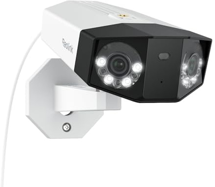 REOLINK Duo 3 PoE 16MP UHD Dual-Lens PoE Security Camera with 180° Panoramic View, Motion Track, F1.6 Color Night Vision, Person/Vehicle/Animal Detection, 2 Way Talk, Supports 24/7 Recording