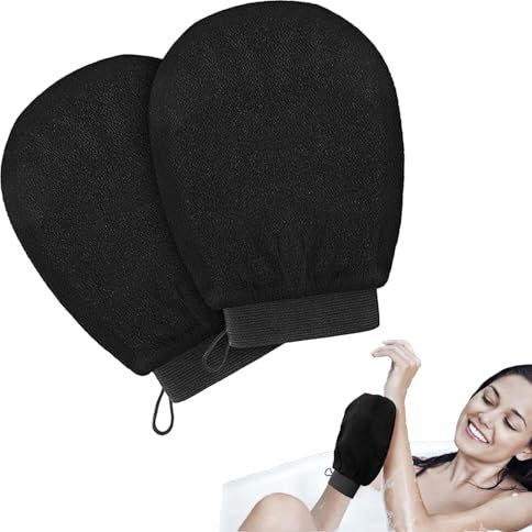 Lot de 2 Gant Exfoliant Corps,Gant de Crin,Gant Gommage Corps,Corps Et Visage Femme Et Homme,pour Nettoie Et Purifie La Peau Et Élimine Les Cellules Mortes