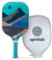 Spinlab Pickleball-Paddel aus Kohlefaser, Wabenkern, strukturierte Oberfläche, verbesserter Spin, Pickleball-Abdeckung, Pickleball-Set, Einzelschläger, Arctic (Glacier - Blue Grip)