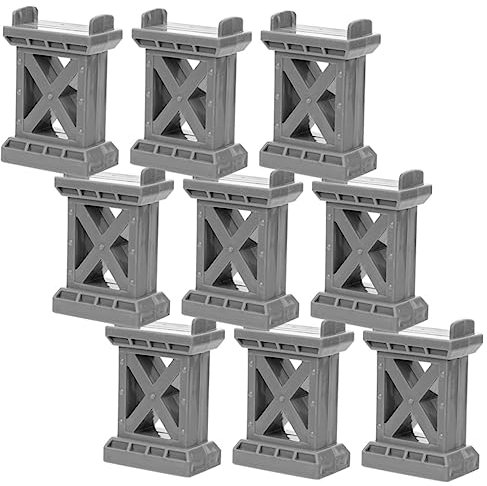 NAMOARLY 9St Bahnsteig verbindungsstücke holzeisenbahn Spielzeug Eisenbahnbrücke Miniaturlandschaft Zugbrückenunterstützung Züge Stützerhöhungen für Eisenbahnschienen aus Holz Gleisstützen