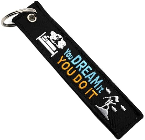 Porte Clef Moto - Cadeau pour Motard Porte-cle moto en Tissu YOU DREAM IT YOU DO IT., Accessoires pour Moto - Porte-clés Originaux - Cadeaux Originaux pour Motards