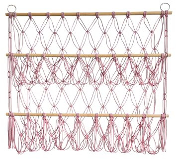 Creperture Stofftier Aufbewahrung Netz Hängematte Wandbehang Plüschtiere Netz Spielzeug Organizer Montage Höhenverstellbar für Kinderzimmer, Spielzimmer, Schlafzimmer, Kinderzimmer,Rose