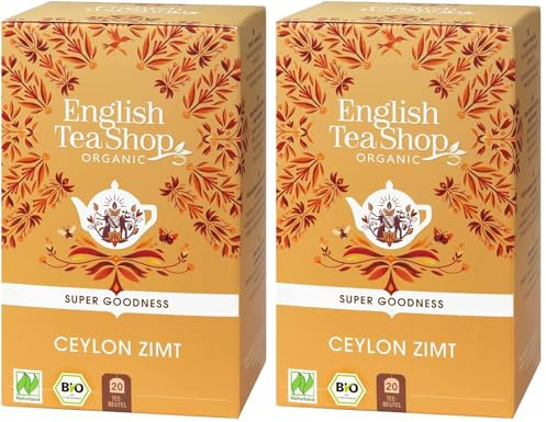 English Tea Shop Organic Ceylon Cinnamon - 20 Tea Bag Sachets, 35 g (Pack of 2)
