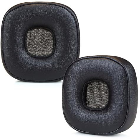 SINOWO Almohadillas de repuesto para auriculares Marshall Major 4 Major IV, almohadillas con espuma viscoelástica de aislamiento de ruido, piel sintética suave, color marrón