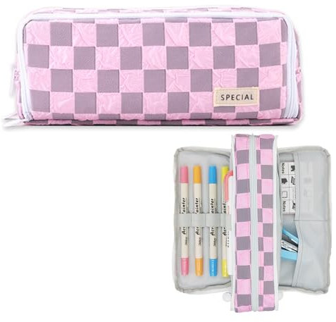X SIM FITNESSX Federmäppchen Federtaschen Teenager Mädchen Mäppchen Etui Stifte 3 Fach, Große Kapazität Pencil Case für Schule & Büro