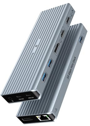 USB C Hub, 11 in 1 USB C Docking Station Triple Display Dockingstation für M1/M2 MacBook Pro/Air (4K HDMI/DP,10 Gbps USB 3.1,PD 100W,3.5mm Audio, Gigabit Ethernet) für Dell,HP,Lenovo