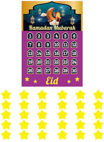 Einzigartige Eid-Kalender-Poster-Dekorationen, um jedem Raum Charme zu verleihen, Countdown-Dekorationen, Aufregung