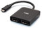 C2G USB-C to Dual HDMI 4K Dual Monitor MST Hub, Mini DP Multi-Stream Transport (MST) Multiple Monitor Splitter, Black