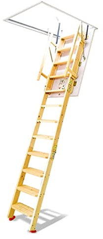 Portable Loft Ladder Solid Wood Loft Ladder Universal Wall Mounted Attic Stairs Pull Down Attic Ladder For Home Indoor And Outdoor Roof Ladder solid stable