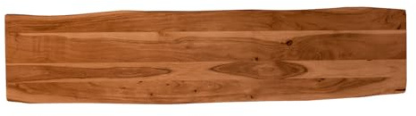 SAM Holzplatte Tonia 180x40 cm Akazie nussbaum Baumkante Tischplatte | Baumkanten-Platte, Akazienholz nussbaumfarben massiv, für Heimwerker, geeignet für Arbeitsplatten, Tische & Fensterbretter
