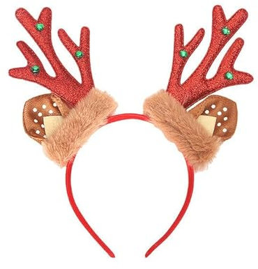 Serre Têtes de Noël, Bandeaux de Noël à Thème Serre Tête de Noël Serre-tête Cornes de Renne Serre Tête Bandeau Cheveux Femme Bandeau Décoratif De Noël Bandeau de Noël pour Enfant Adulte