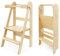 509 Lofty - Tour d'apprentissage pliable - Aide à la cuisine pour enfants - Montessori - Pliable - Pratique pour le rangement - 3 hauteurs réglables - Couleur naturelle