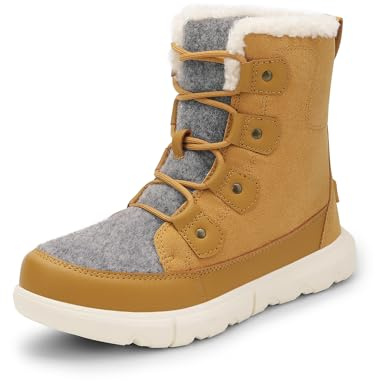 DREAM PAIRS Womens Winter Boots Cozy Faux Fur Anti-Slip Snow Boots Lace Up Comfort Stylish Ankle Booties for Cold Weather City Walk,Size 7,Chestnut/Grey,SDSB2404W