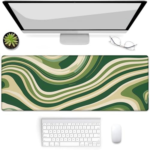 VANZEV Gaming Mouse Pad, Modern Sage Green Mouse Pad, Desk Mat, Non-Slip Rubber Base MousePads for Computers Laptop Office School Home Accessories Decor 31.5 x 11.8