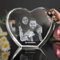 3D Kristall Foto, personalisierte Herzform Kristall Fotorahmen, individuell graviert mit Ihrem Foto Geschenk, Personalisierte Jahrestag Geburtstag Hochzeit Geschenke für Familie Freunde Liebhaber