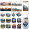 arricraft 10 fogli UV DTF Cup Wraps per Tazze di Vetro Da 16 OZ, 10 Stili Montagne Alberi Fiume Uccelli In Volo Trasferimenti Adesivi In PVC Decalcomanie Impermeabili per Mobili In Vetro Tazza