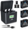 Homesuit 360 Ace Pro Replacement Battery 1800mAh and 3-Slots LCD Charger Kit for Insta360 Ace Pro / Insta360 Ace Camera Including Battery Box with SD Card Memory (3-Pack)