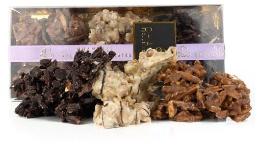 Chocolate Negro con Almendras, pistachos con chocolate, Naranja Confitada, Deliciosa Selección Chocolate Belga con Crema de Pistacho, Limón Confitado, Chocolate con Pistacho y Almendras Para regalar