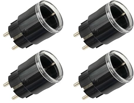 SHELLY WLAN-Steckdose Plug S Gen3, Matter, schwarz, 4 Stück