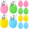 Beeveer 12 Stück Oster-Besteckhalter aus Filz, Osterei, Geschirr, Utensilienhalter, Tasche, Bestecktasche, Taschen für Messer, Gabeln, Organizer, Zuhause, Frühling, Ostern, Party, Tischdekoration
