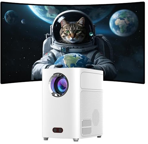 VenirCool Q2 Max Mini Projector with WiFi and Bluetooth, Portable 1080P Movie Projector for Phone/TV Stick/Laptop,LED Projector for Home Entertainment, Outdoor Movie,Bedroom Cinema