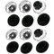 Replacement Ear Tip with Foam Covers For Plantronics Voyager 5200 Series / 5200 UC Bluetooth Headsets Ear gels Tips Pieces (6 x L Transparent)