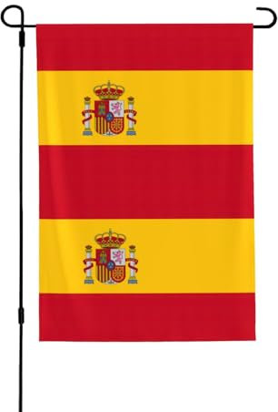 Drapeau espagnol de jardin, petits drapeaux de jardin pour l'extérieur, pour décoration de balcon et décoration de fenêtre