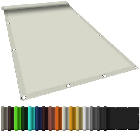 Sun Shade Sail 200 x 520 cm Sunscreen Awning Canopy 98% UV Patio Outdoor Canopy Awning with Fixing Kit Customizable for Pergola Party, off white