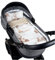 Babylux Babydecke Minky PLÜSCH Kuscheldecke 75x60cm + Kissen 35x30cm | 2-TLG Set für Kinderwagen, Wiege, Babyschale, Neugeborene (MP133 - Beige + Frühlingsmelodie)