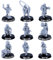 Forged Terrain Halfling Folks – 9 figurines fantastiques Halfling pour RPG et jeux de guerre | PNJ à l'échelle 28 mm et personnages jouables | DnD, jeu de rôle sur table | Figurines épiques sous