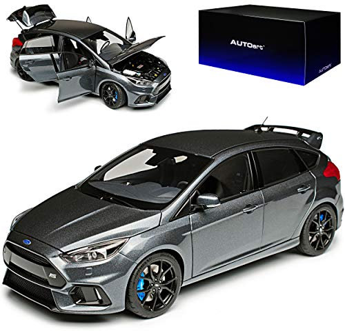 alles-meine.de GmbH Ford Focus RS Grau 5 Türer 3. Generation 2010-2018 Version Ab Facelift 2015 72954 1/18 Auto*Art Modell Auto mit individiuellem Wunschkennzeichen
