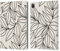Head Case Designs Offizielle Gabriela Thomeu Schwarze Und Weiße Blätter Blumig Leder-Wallet-Hülle Kompatibel mit Apple iPad Pro 12.9 2020/2021/2022