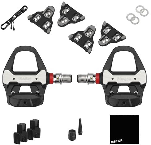 Favero Assioma PRO RS-2, Dual-Sensing Side Pedal Based SPD-SL Road Cycling Power Meter with Extra Cleats, Shimano Compatible SPD-SL Cleats, Bluetooth and ANT+ for Cycling GPS Computers & Smartphones