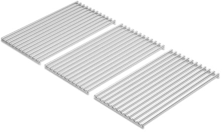 BURNHARD® Grillrost Edelstahl, 2er-Set, 9 mm Durchmesser, hitzespeichernd | langlebig, spülmaschinengeeignet, lebensmittelecht, Ersatzrost für Gasgrill FRED & EARL Serie, FRED