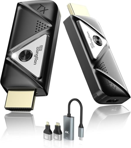 Wireless HDMI Transmitter and Receiver 1080P@60Hz - Dual-Band 2.4G/5G Transmitter & Receiver, Plug&Play, 30m Range - Ideal for Streaming/Meetings (Not for Gaming)