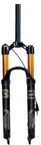HZXQCVB Horquilla De Suspensión Air para MTB 26, 27,5 Y 29'' Horquillas Delanteras De Liberación Rápida Recorrido De 100/120mm Tubo Recto/cónico Freno De Disco(Black Straight,27.5''-140mm)