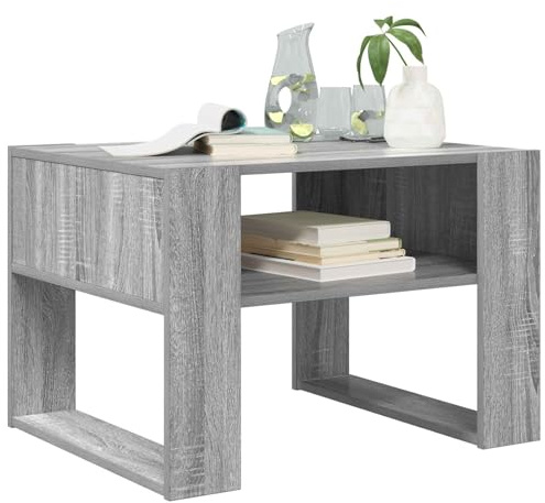 vidaXL Couchtisch Graues Sonoma 66 x 53 x 45 cm Holzwerkstoff, Couchtisch für das Wohnzimmer, rechteckiges Design, stilvoller Mittelpunkt, haltbarer Holzwerkstoff, praktischer Stauraum