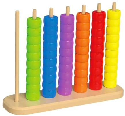F Fityle Farbstapel- und Sortierspielzeug für Kinder und Vorschulkinder, sensorisches Lernspielzeug Regenbogen-Ringspiel, Formsortierpuzzle für Jungen & Mädchen, Reisen, Partys, Spielzimmer, Stil a
