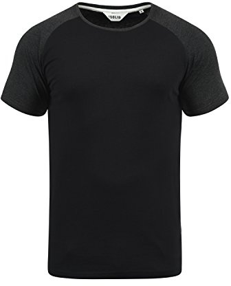 !Solid SDBastian Herren T-Shirt Kurzarm Shirt mit Rundhals-Ausschnitt Baumwollmischung Regular fit, Größe:M, Farbe:Black (9000)