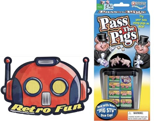 Big Game Toys Klassische Würfelbecher mit Schweinchen-Motiv