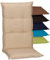 Beo Gartenstuhlauflagen Hochlehner UV-beständig Turin | Made in EU Premium-Qualität | Hochlehner Auflagen waschbar | Atmungsaktive Stuhlauflagen Hochlehner mit Feder-Muster in Beige
