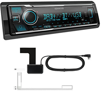 MEDIADOX 1-DIN Autoradio-Set inkl. Spannungswandler von Kenwood (KMM-BT508DAB) passend für LKW/Truck/Bus/24 Volt/24V